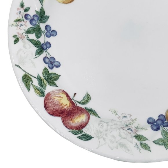 Corelle Set of 4 Chutney Salad Dessert Bread Plates Swirl Fruit Border 7.25" - Picture 5 of 12